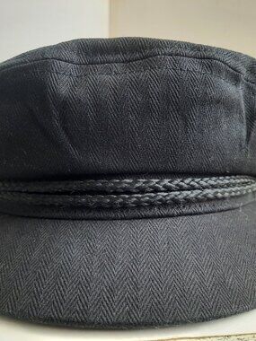 Brixton Fiddler Fisherman Black Cap Size S 7 (56cm) Black